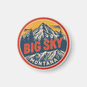 Imã Estância de esqui BIG SKY Montana vintage montanha