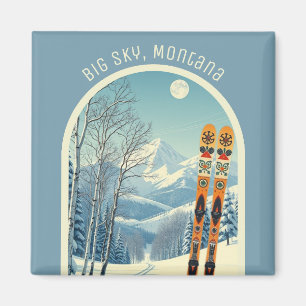 Imã Estância de esqui de Big Sky Montana Magnet