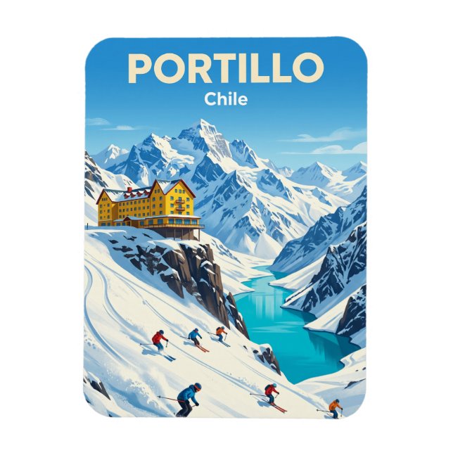 Ímã Estância de Esqui Portillo Chile (Vertical)