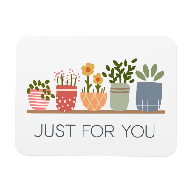 Ímã Estante de Jardim Só Para Você Plantas de Interior (Horizontal)
