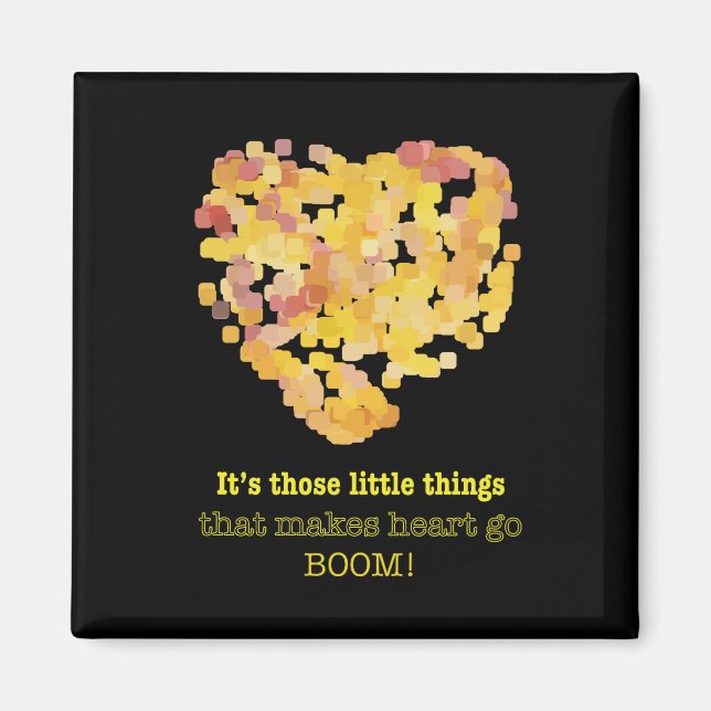 Imã Estar apaixonado por aspas: São essas pequenas coi (Frente)