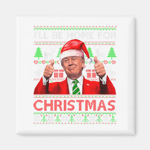 Imã Estarei em Casa no Natal Santa Trump Xmas Pijama