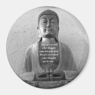 Imã estátua buda antiga, citação, meditação, ímã