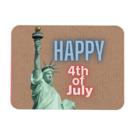 Ímã Estátua da Liberdade de 4 de Julho Neon