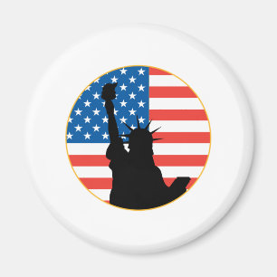 Imã Estátua da Liberdade Desenho Patriótico