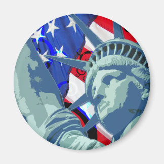 Imã Estátua da Liberdade e Bandeira Americana Patrióti