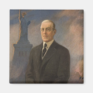 Imã Estátua da Liberdade e Presidente Woodrow Wilson
