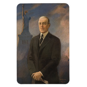 Ímã Estátua da Liberdade e Presidente Woodrow Wilson