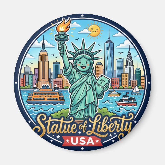 Imã Estátua da Liberdade EUA (Frente)
