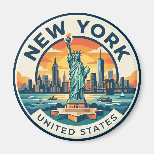 Imã Estátua da Liberdade Nova York (Frente)