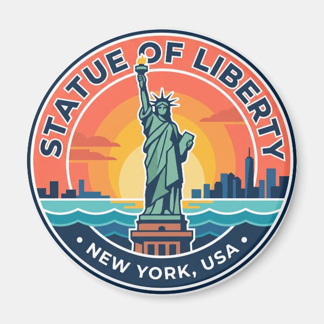 Imã Estátua da Liberdade Nova York (Frente)