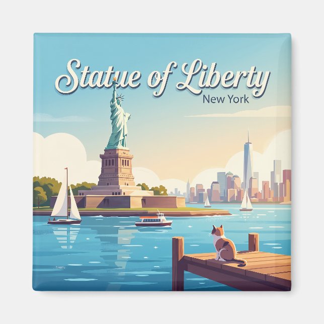 Imã Estátua da Liberdade Nova York (Frente)