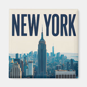 Imã Estátua da Liberdade Nova York Paisagem Urbana Via
