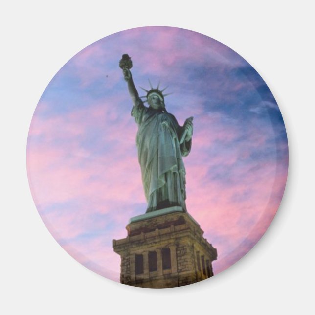 Imã Estátua da Liberdade Pastel Sky (Frente)