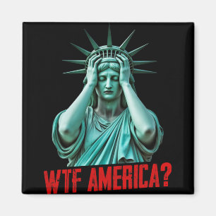 Imã Estátua Da Liberdade Wtf América Anti-trump Políti