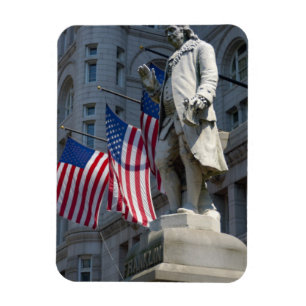 Ímã estátua de Benjamin Franklin em Washington, DC