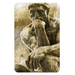 Ímã Estátua de bronze afligida Auguste Rodin o