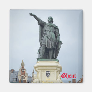 Imã Estátua de Jacob van Artevelde em Ghent, Bélgica