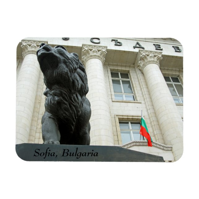 Ímã Estátua de leões, Sofia, Bulgária (Horizontal)