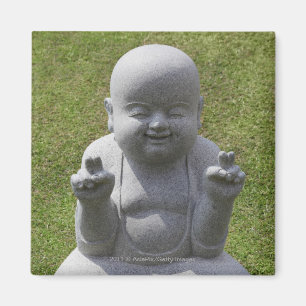 Imã Estátua de pedra de Buddha feliz