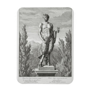 Ímã Estátua de um Satyr que guardara um grupo de uvas