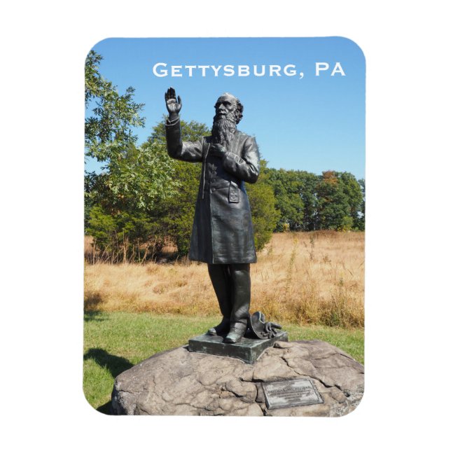 Ímã estátua do pai William Corby em Gettysburg PA (Vertical)