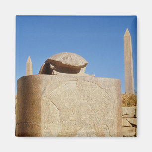 Imã Estátua sagrado do escaravelho no templo de Amun