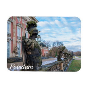 Ímã estátuas de cavaleiro pedras perto do palácio em P