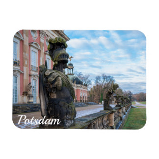 Ímã estátuas de cavaleiro pedras perto do palácio em P