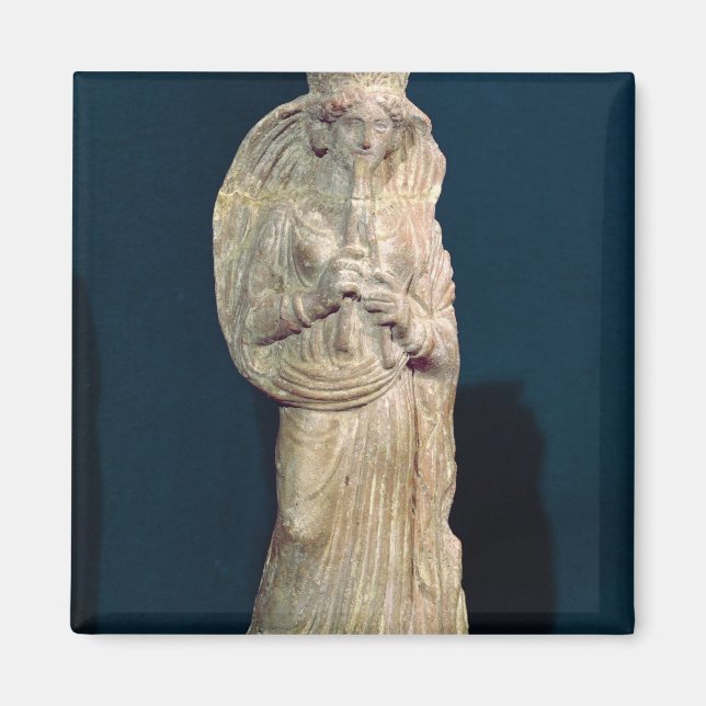 Imã Estatueta de uma mulher com flauta dupla (Frente)