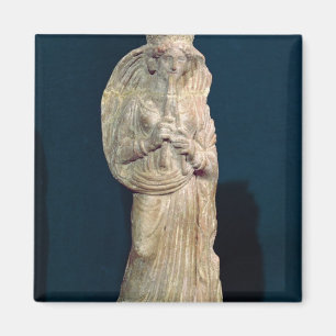 Imã Estatueta de uma mulher que joga uma flauta dobro
