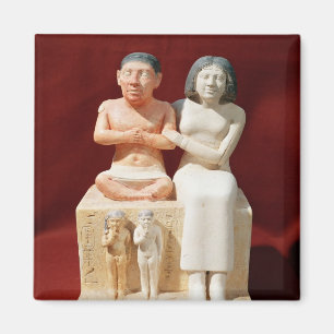 Imã Estatueta do anão Seneb e de sua família