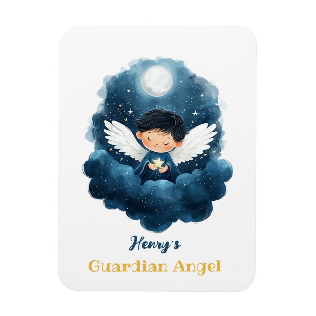 Ímã Este Anjo do Starry Night Guardian (Vertical)