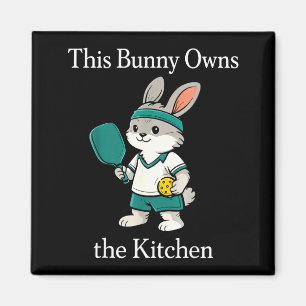 Imã Este coelho possui a cozinha jogador engraçado de