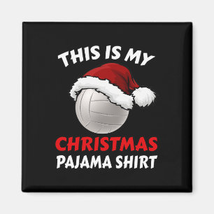 Imã Este É Meu Natal Pajama Engraçado Xmas De Voleibol