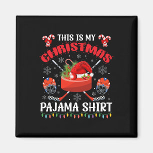 Imã Este É Meu Pijama De Hockey No Gelo De Natal Para 