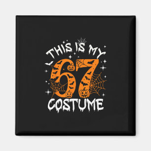 Imã Este é o meu figurino de Halloween 67 Número 6 7 M
