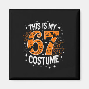 Imã Este é o meu figurino de Halloween 67 Número 6 7 M