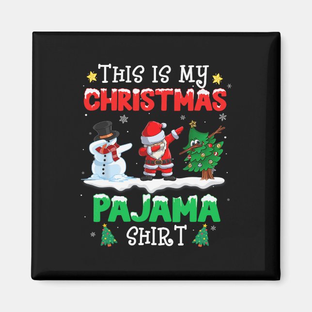 Imã Este É O Meu Natal Pajama Engraçado Homens Do Xmas (Frente)