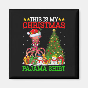Imã Este É O Meu Pijama De Árvore De Natal Lights Squi