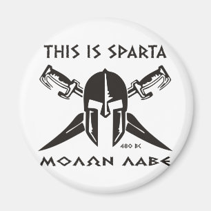 Imã Este é Sparta - Molon Lave - preto