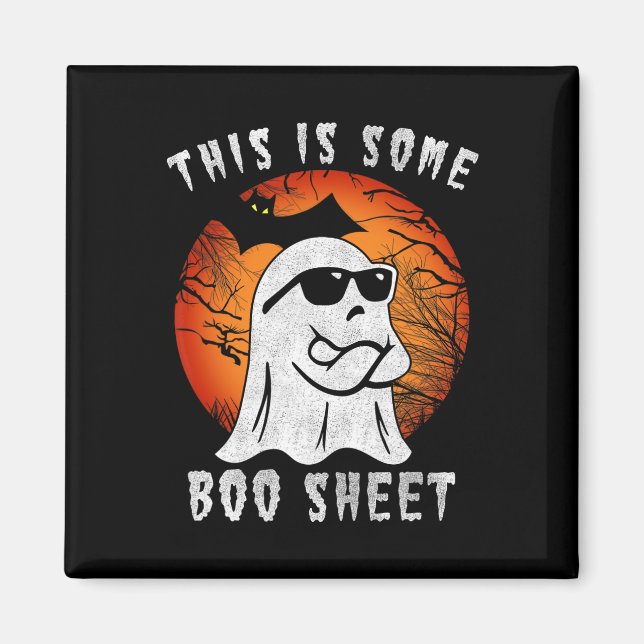 Imã Este É Um Brinde De Boo Sheet Halloween. (Frente)