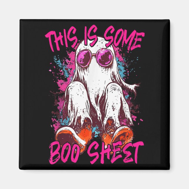 Imã Este É Um Ghost Retro Halloween Engraçado. (Frente)