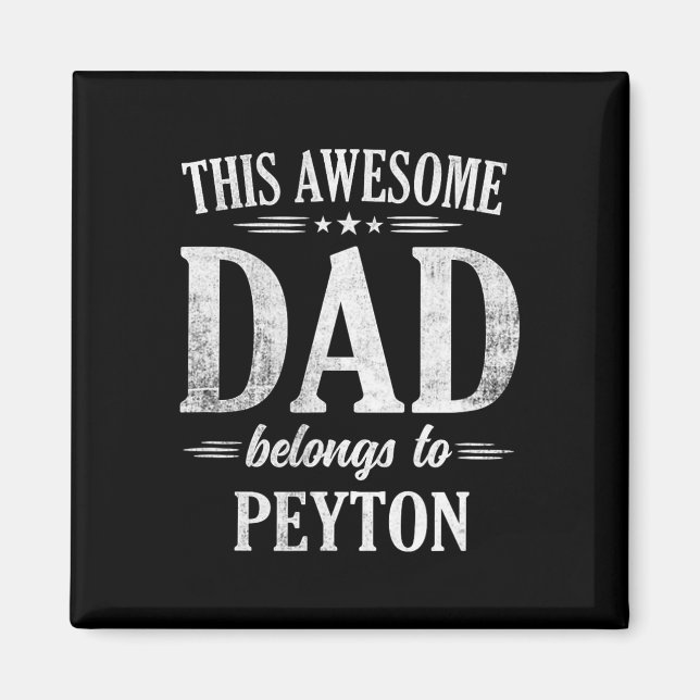 Imã Este Pai Incrível Pertence ao Dia dos Pais Peyton (Frente)