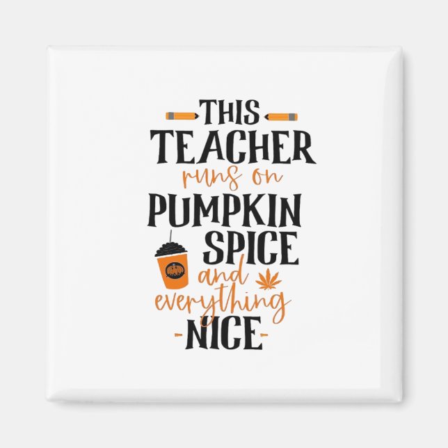 Imã Este Professor Funciona Com Especiarias De Pumpkin (Frente)