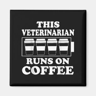 Imã Este Veterinário Funciona No Café Graphic Funny Qu
