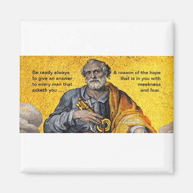 Imã Esteja sempre pronto - Santo Peter - Magnet (Frente)