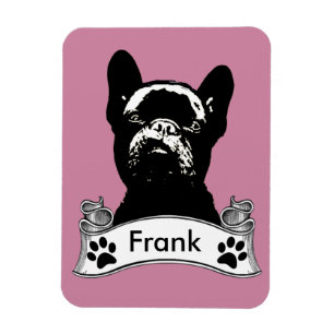 Ímã Estêncil do buldogue francês personalizado