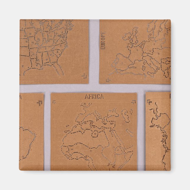 Imã Estêncils do Mundo (Frente)