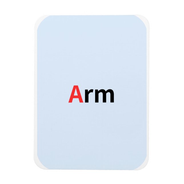 Ímã Estes são cartões de acesso alfabéticos coloridos. (Vertical)